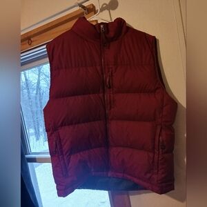 L.L. Bean Red Down Puffer Marty Mcfly Vest Large